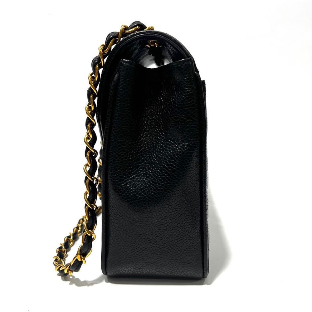 Gorgous VINTAGE Super RARE Chanel envelope flap 24k ghw BLACK CAVIAR - Picture 13 of 16